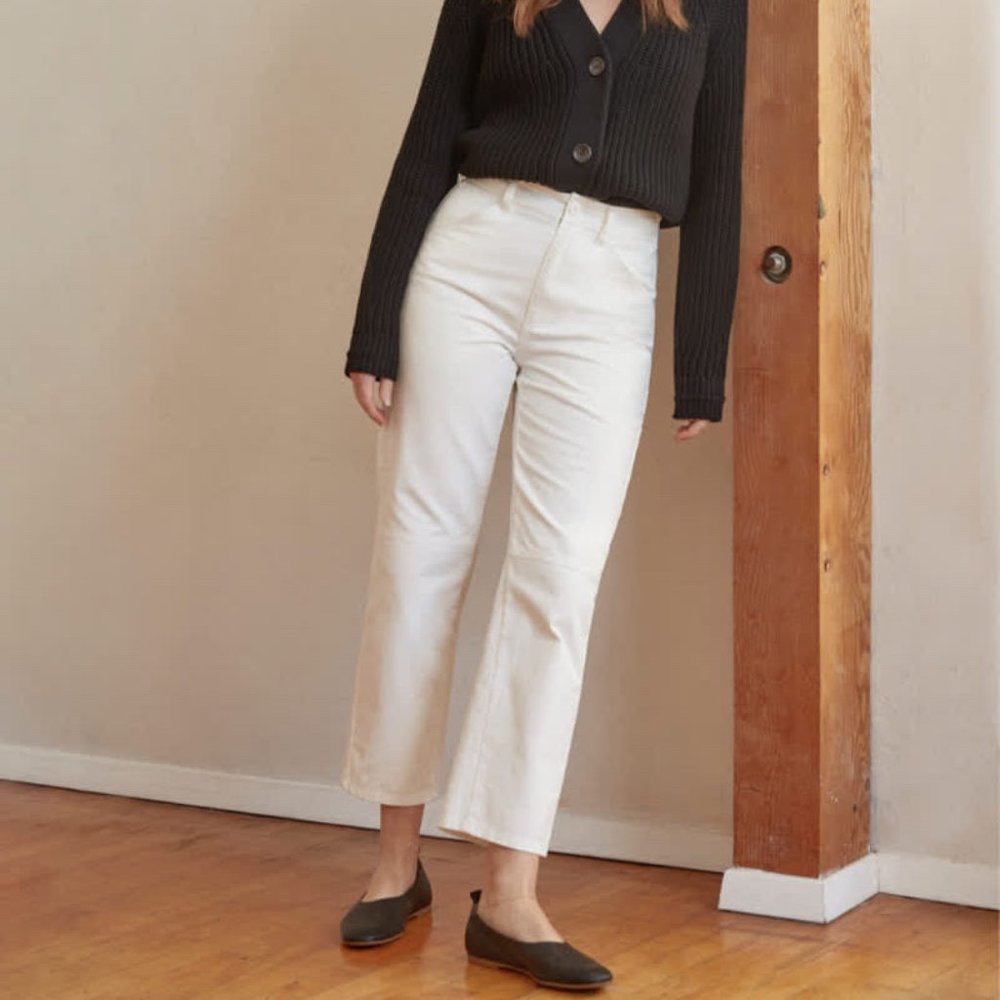 Everlane The Carpenter Bone White Cargo Pants